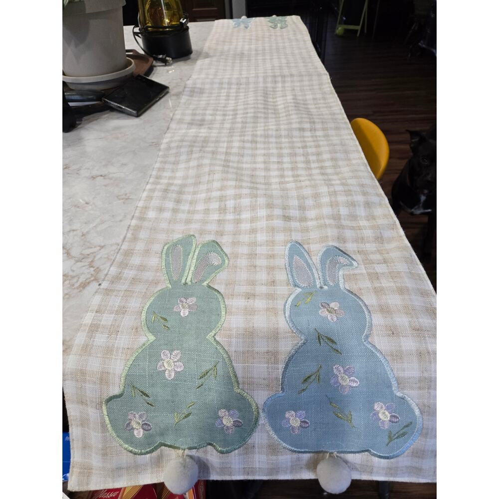 Easter Spring Table Runner Nautral Colors 70" Long x 14" Wide Holiday Home Decor